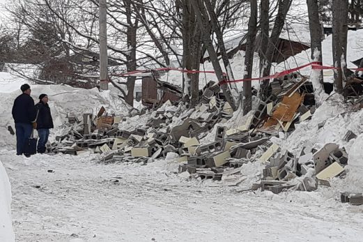 Un garage s’effondre à Saint-Alexandre